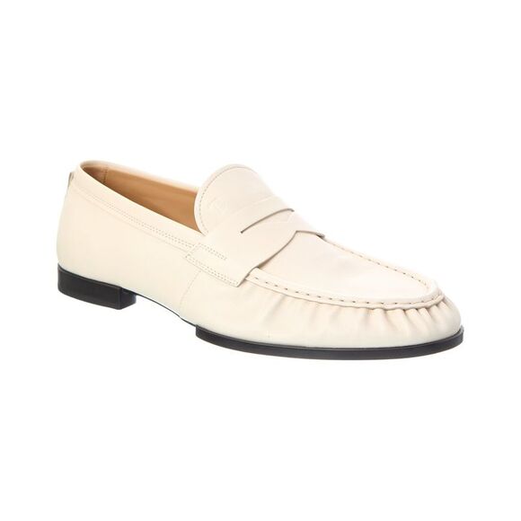 Tod’S Leather Loafer, White - Picture 1 of 5
